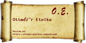 Ottmár Etelka névjegykártya